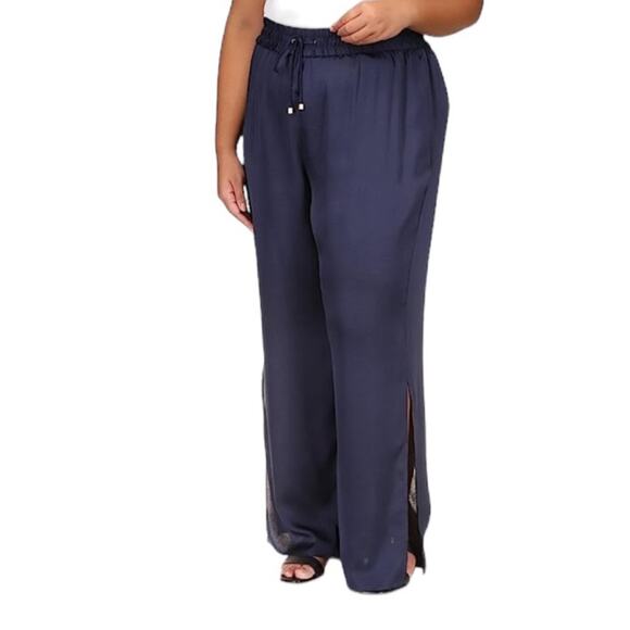 Michael Michael Kors High Side Slit Leg Boho Drawstring Pants NEW Size 1X Plus - Picture 1 of 7
